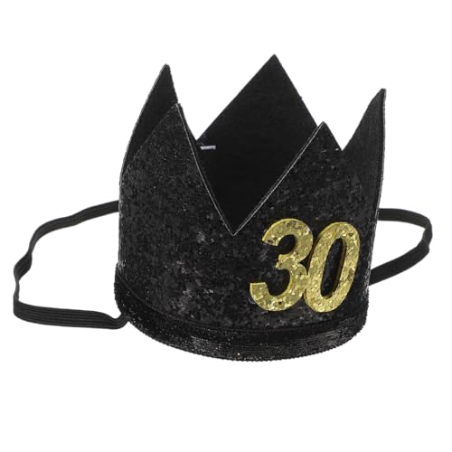 DECOMELODY Schwarze und Goldene Geburtstagskrone Jahre Einzigartiger Komfortabler Partyhut für Erwachsene Glänzend Dickes Design Handgefertigt Langlebig als Dekoration und DECOMELODY Schwarze und Goldene Geburtstagskrone Jahre Einzigartiger Komfortabler Partyhut für Erwachsene Glänzend Dickes Design Handgefertigt Langlebig als Dekoration und von DECOMELODY