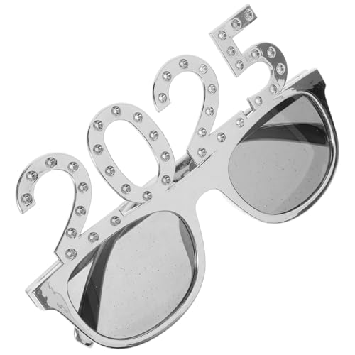 DECOMELODY Silvesterbrille mit Silbernem Glitzerrahmen Leichte Pc Partybrille als Lustige Foto Requisite für Neujahrsfeier und Performance Deko DECOMELODY Silvesterbrille mit Silbernem Glitzerrahmen Leichte Pc Partybrille als Lustige Foto Requisite für Neujahrsfeier und Performance Deko von DECOMELODY
