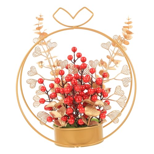 DECOMELODY Simulierter Roter Tischdeko Hochzeit Raumdekoration Festlich Year Centerpiece für Wohnzimmer Esszimmer von DECOMELODY
