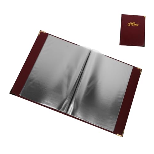 DECOMELODY Speisekartenhalter aus Transparentes Menübuch Langlebiger Restaurant Preisanzeige Ordner Praktischer Menüordner für Bar und Wiederverwendbar Klassisch Elegant von DECOMELODY