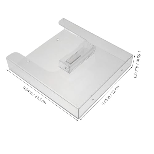 DECOMELODY Transparenter Wandhalter Dokumentenhalter aus Acryl Hängendes Wandregal für Flyer Broschüren Aktenablage Moderner Pamphlet organizer für Büro und Home office von DECOMELODY