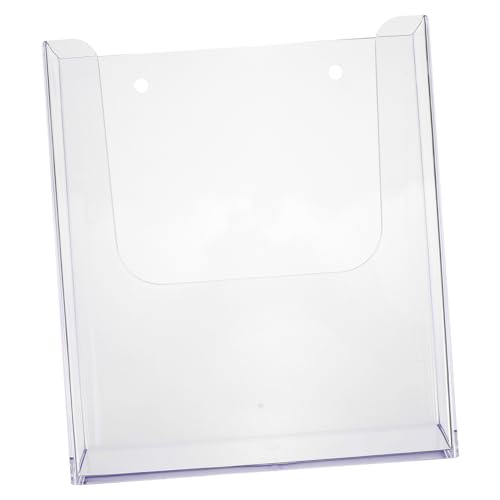 DECOMELODY Transparenter Wandordnerhalter aus Kunststoff Wandmontage Prospekthalter mit Vorgebohrten Löchern Moderner Stehsammler für Magazine Broschüren Bücher und Dokumente Langlebiger von DECOMELODY