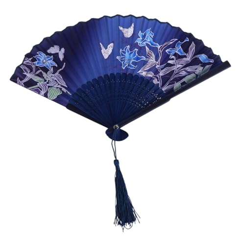 DECOMELODY Vintage Fächer Chinesischer Stil Handfächer mit Floralem Muster Deko für Damen und DECOMELODY Vintage Fächer Chinesischer Stil Handfächer mit Floralem Muster Deko für Damen und von DECOMELODY