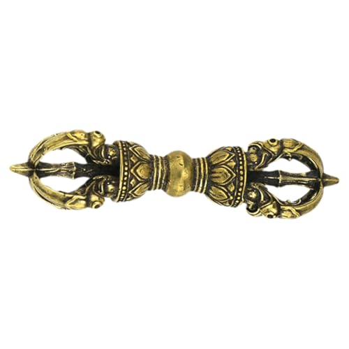 DECOMELODY Vintage Kupfer Vajra Dekor Handgefertigtes Buddhistisches Tempelornament Antikes Kupfer stäbchen für Schreibtisch Kreative Retro Desktop Dekoration Geeignet für Büro Zuhause von DECOMELODY