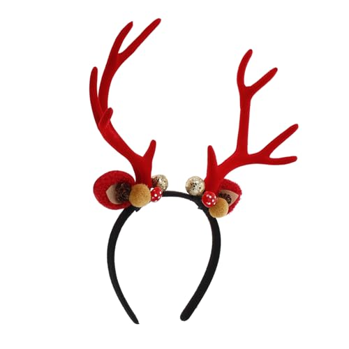 DECOMELODY Weihnachtliches Rentier-geweih-stirnband Hirschhorn-kopfbedeckung Für Frauen Unisex Erwachsene Hirschohren Haarreif Urlaubsdeko Accessoire Großpackung von DECOMELODY