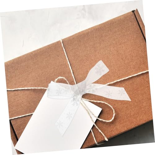 DECOMELODY Weißes Schneeflocken Geschenkband Chiffon Stoffband für Weihnachtsdeko Geschenkverpackung Bastelarbeiten und Partydekoration von DECOMELODY