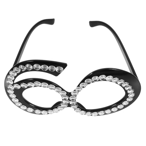 DECOMELODY Zahlenbrille Geburtstag Party Foto Requisite mit Strass Glitzersteinen Leichte Plastikrahmen Geburtstagsbrille für Erwachsene Auffällige Dekoration und Lustiger Eyewear Zubehör DECOMELODY Zahlenbrille Geburtstag Party Foto Requisite mit Strass Glitzersteinen Leichte Plastikrahmen Geburtstagsbrille für Erwachsene Auffällige Dekoration und Lustiger Eyewear Zubehör von DECOMELODY