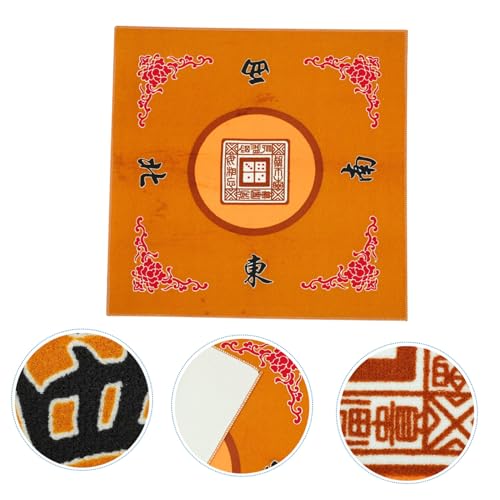 DECOMELODY rutschfeste Quadratische Mahjong tischdecke mit Geräuschdämpfendem Muster Leichte Dekorative Spielmatte für Poker Brettspiele und Vielseitige Tischdekoration in Gelb DECOMELODY rutschfeste Quadratische Mahjong tischdecke mit Geräuschdämpfendem Muster Leichte Dekorative Spielmatte für Poker Brettspiele und Vielseitige Tischdekoration in Gelb von DECOMELODY