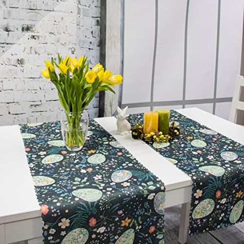 DECOOR Tischdecke 38 x 160 cm für Ostern mit Digitaldruck - Tischläufer mit Ostereier für die österliche Festtagstafel, Bunte und waschbare Ostertischdecke, Tischdekoration für Frühling DECOOR Tischdecke 38 x 160 cm für Ostern mit Digitaldruck - Tischläufer mit Ostereier für die österliche Festtagstafel, Bunte und waschbare Ostertischdecke, Tischdekoration für Frühling von DECOOR