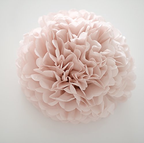 DECOPOMPOMS, 12 große Pompons aus Seidenpapier, Party-Set, handgefertigt, altrosa DECOPOMPOMS, 12 große Pompons aus Seidenpapier, Party-Set, handgefertigt, altrosa von DECOPOMPOMS
