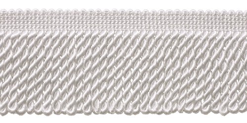 2.5 Inch Bullion Fringe Trim, Style# EF25 Color: WHITE - A1, Sold By the Yard by DecoPro von DÉCOPRO