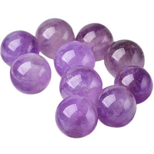 DECORN Natürliche Amethyst -Bälle - Heilung von Edelsteinen Ball - Lila Kugel Perlen kleine Größe von 10 für Reiki Chakra fengshui, Heimdekoration, Schmuckherstellung,Diameter 25mm DECORN Natürliche Amethyst -Bälle - Heilung von Edelsteinen Ball - Lila Kugel Perlen kleine Größe von 10 für Reiki Chakra fengshui, Heimdekoration, Schmuckherstellung,Diameter 25mm von DECORN