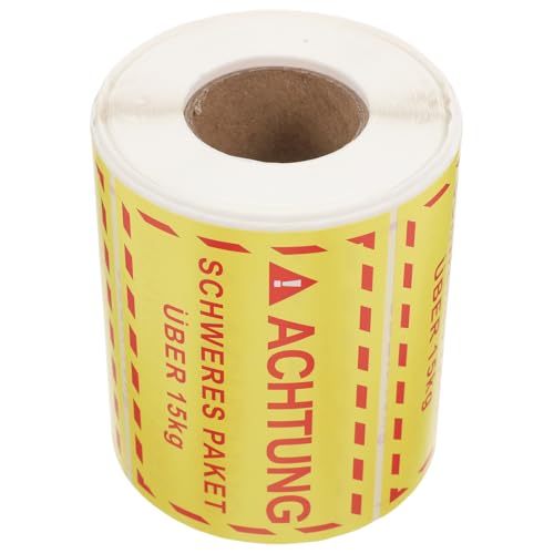 DECORNIJIA 1 Etikett „übergewicht“. Warnschild Für Den Versand Aufkleber Vorsichtsband Umzugsetiketten Für Kartons Yellow Beschichtetes Papier von DECORNIJIA
