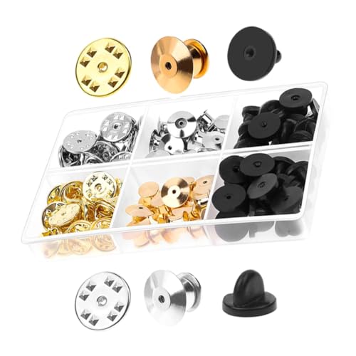 DECORNIJIA 1 Karton Teiliges Metall Anstecknadel Befestiger mit Flachem Rundgummi Vielseitige Pin Back Clutch für Broschen Namensschilder DIY Schmuck Sicherer Halt Leicht und Kompakt DECORNIJIA 1 Karton Teiliges Metall Anstecknadel Befestiger mit Flachem Rundgummi Vielseitige Pin Back Clutch für Broschen Namensschilder DIY Schmuck Sicherer Halt Leicht und Kompakt von DECORNIJIA