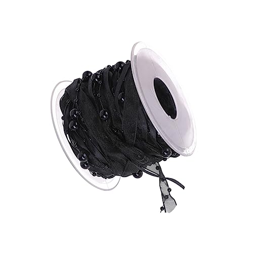 DECORNIJIA 1 Rolle Blumenstraußbänder für Paket weihnachten party für freundinen Festliche Dekoration schwarzes schleifenband Schärpe Geschenkband Hochzeitsband Black von DECORNIJIA