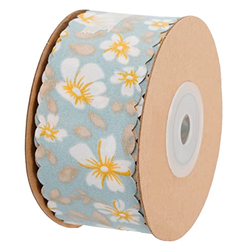 DECORNIJIA 1 Rolle Bunte Blumenmuster Geschenkband Rollenkreppband Strapazierfähigem für DIY Dekoration Bows Bastelprojekte und Festlichkeiten von DECORNIJIA