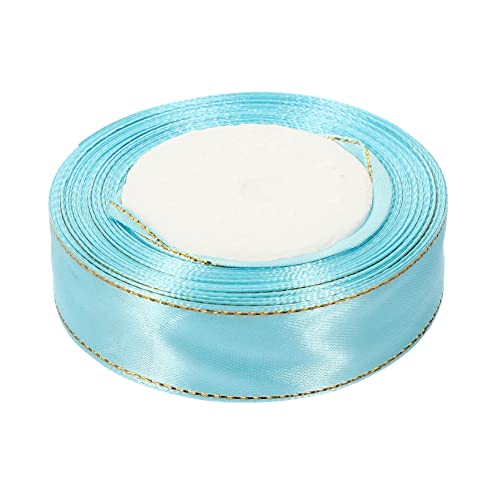 DECORNIJIA 1 Rolle Dekoratives Geschenkband mit Goldener Breit Himmelblaue Farbe für Geschenkverpackungen Kuchenboxen und Bastelprojekte Langlebig und Farbecht DECORNIJIA 1 Rolle Dekoratives Geschenkband mit Goldener Breit Himmelblaue Farbe für Geschenkverpackungen Kuchenboxen und Bastelprojekte Langlebig und Farbecht von DECORNIJIA