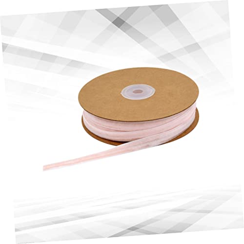 DECORNIJIA 1 Rolle Geschenkbänder Ein Verpackungsband Dekorativ Stoffband Band Zum Verpacken Basteln Wickelband Satinband Schleife Bänder Band Hochzeit Samtband Bänder Umwickeln Rosa von DECORNIJIA
