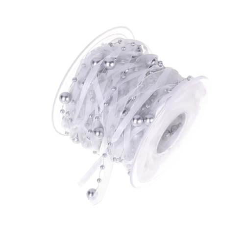 DECORNIJIA 1 Rolle Geschenkband Silber Braut- zum Einpacken Dekorationen Dekorativ hochzeitsdekoration wedding decoration Piyester-Gurtbänder für Partys Blumenstraußbänder für Paket Silver von DECORNIJIA