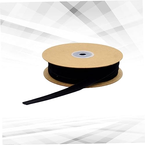 DECORNIJIA 1 Rolle Geschenkverpackungsband Party Garnband Ausgebildetes Samtband Schwarz Spitzenband Tüllband Zum Einwickeln Dünn Stoff Haarband Sackleinenband Schwarzes Band Schleife Black von DECORNIJIA