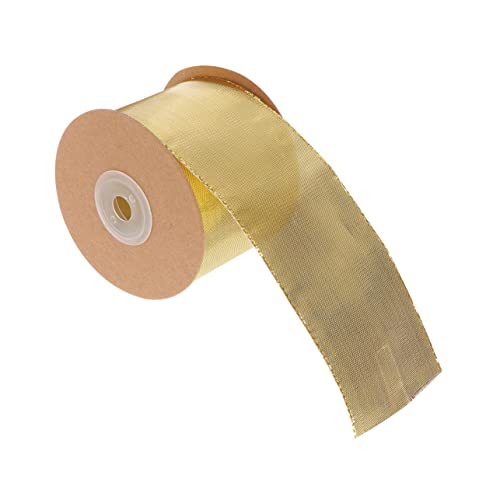 DECORNIJIA 1 Rolle Gold- und Silberzwiebelband Band zum Verpacken Verpackungsband Schleife Party Hochzeit creatim weihnachten geschenkband Wickelband festliches Band metallische Linie Golden von DECORNIJIA