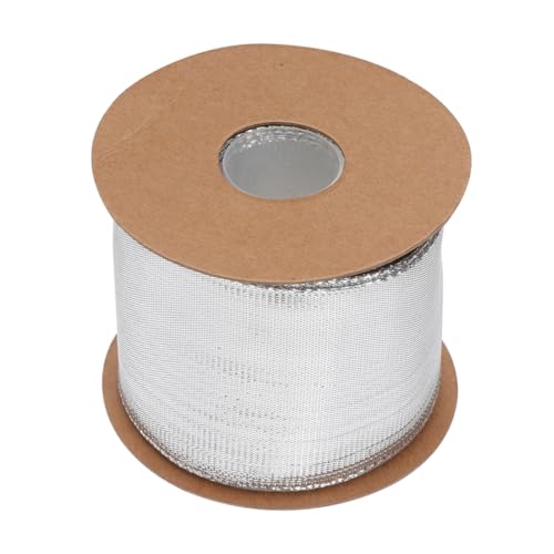 DECORNIJIA 1 Rolle Gold- und Silberzwiebelband creatim weihnachten weihnachst hits weihnachen DIY Wickelband Band zum Verpacken Blumenverpackungsband festliches Band metallische Linie Silver von DECORNIJIA