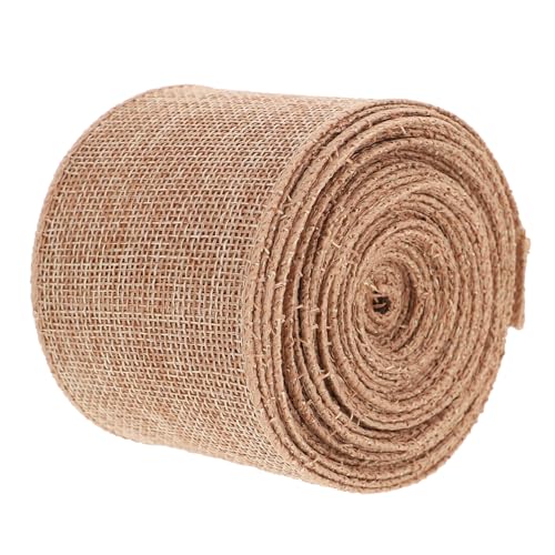 DECORNIJIA 1 Rolle Gurtbandimitat aus Leinen rustikal Bänder für Handwerk breit DIY-Netzband seidenband ribbon geschenksband hochzeitsdeko Geschenkverpackungsband Geschenkband Polyester von DECORNIJIA