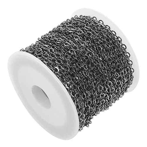 DECORNIJIA 1 Rolle Kette für DIY Schmuckherstellung Kupfer O Förmige Flache Kette für Armbänder und Handwerksprojekte Rostfrei und Hautfreundlich von DECORNIJIA