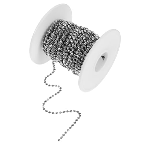 DECORNIJIA 1 Rolle Perlenkette Durchmesser Metallkette für DIY Schmuckherstellung für Schlüsselanhänger Hundemarken und Kreative Bastelprojekte von DECORNIJIA