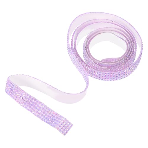 DECORNIJIA 1 Rolle Selbstklebendes Strassband Dekorative Rhinestone Ribbons für DIY Handwerk Hochzeits und Partydekoration Leicht Zuschneidbar Helllila Ab Farbe von DECORNIJIA