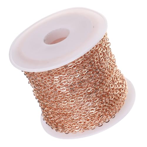 DECORNIJIA 1 Rolle kupferkette selber machen Schmuckketten Ketten für die Schmuckherstellung schmuck machen kupferdraht Drahtkette für Schmuckherstellung Herstellung von Kettenschmuck Golden von DECORNIJIA