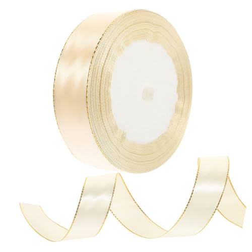 DECORNIJIA 1 Rollenbox Phnom Penh Band Streifen Basteln Elegant Dekoration Banddekor Gold Neuheit Geschenkband Geschenkbänder Metallisch Hellrosa Band Verpackung Polyester Beige von DECORNIJIA