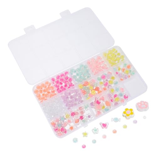 DECORNIJIA 1 Satz DIY Acrylperlen Set für Schmuckherstellung Bunte Bastelperlen für Armbänder Ohrringe und Mehr für Kreative Projekte und Handarbeiten von DECORNIJIA