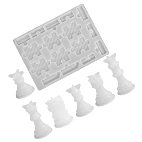 DECORNIJIA 1 Satz DIY Schachform Schachfiguren Schachbrett Gießform für Kreative Bastelprojekte für Schachliebhaber und Freizeitaktivitäten mit Familie und Freunden von DECORNIJIA