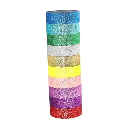 DECORNIJIA 1 Satz Diy Glitzer Klebeband Masking Tapes für Scrapbooking Geschenkverpackung und Bastelprojekte pro Selbstklebend Hochwertigem DECORNIJIA 1 Satz Diy Glitzer Klebeband Masking Tapes für Scrapbooking Geschenkverpackung und Bastelprojekte pro Selbstklebend Hochwertigem von DECORNIJIA