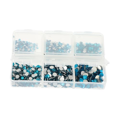 DECORNIJIA 1 Satz Flache Strass-accessoires Nagel Edelsteine ​​edelsteine Nagelkunst-anhänger Herstellung Nageldekorationen Für Nagelkunst Uv Nagel Charms Maniküre Strass Reize Glas Blue von DECORNIJIA