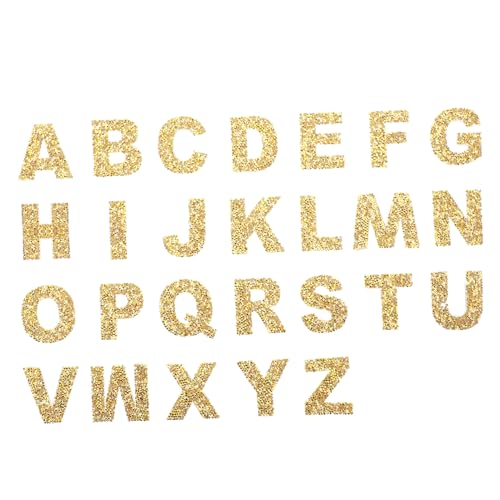 DECORNIJIA 1 Satz Hotmelt-Klebepflaster Flicken aufnähen Aufnäher Flicken für Kleidung wandverkleidung wand polsterung Nähen von gestickten Applikationen Flicken aufbügeln Bohrtuch Golden von DECORNIJIA