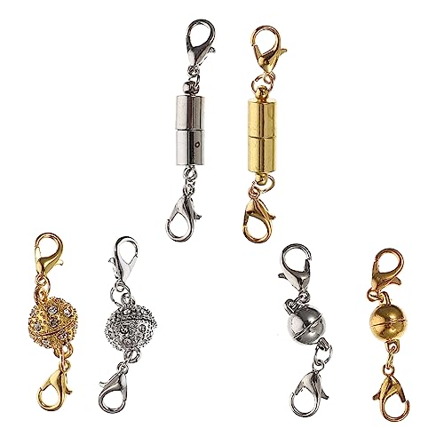 DECORNIJIA 1 Satz Magnetische Hummerverschlüsse Für Armbänder Magnetische Schmuckverlängerungen Für Diy Projekte Glänzende Und Praktische Verbindungselemente 6 Paare von DECORNIJIA