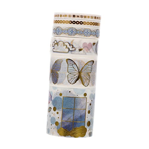 DECORNIJIA 1 Schachtel Aufklebertaschenband Diy Sammelalbum Briefpapier Aufkleber Vergoldung Aufkleber Lustige Aufkleber Vergoldungsband Selber Machen Klebeband Japanisches Papier von DECORNIJIA