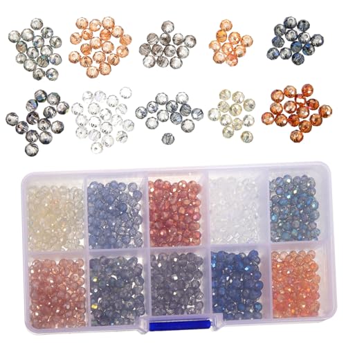 DECORNIJIA 1 Schachtel Delikate Runde Glasperlen mit Facettierten DIY Bastelperlen zum Auffädeln für Schmuckherstellung Perlenvorhänge und Kreative Dekorationen für Armbänder und Girlanden DECORNIJIA 1 Schachtel Delikate Runde Glasperlen mit Facettierten DIY Bastelperlen zum Auffädeln für Schmuckherstellung Perlenvorhänge und Kreative Dekorationen für Armbänder und Girlanden von DECORNIJIA