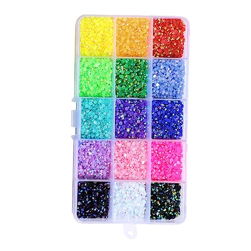 DECORNIJIA 1 Schachtel Diamanten Nagel Edelsteine ​​ Verzierungen - Nagel Pailletten Strass Strasssteine 3d Aufkleber Nagelkunstzubehör Maniküre-charme Harzbohrer von DECORNIJIA