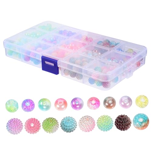 DECORNIJIA 1 Schachtel Fächer Acryl Perlen DIY Schmuck Spacer Perlen für Halsketten Armbänder Bastelperlen Schmuckherstellung Zubehör Glatte Oberfläche Langlebig Hautfreundlich pro Box von DECORNIJIA