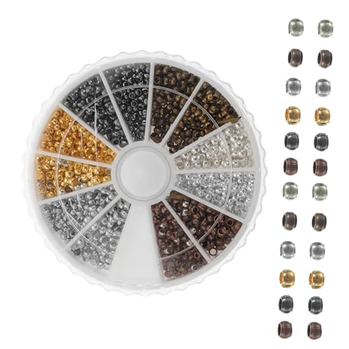 DECORNIJIA 1 Schachtel Farben Kupfer Spacer Perlen mit Großen Löchern Leicht Auffädelbar für DIY Armband Schmuckherstellung Glatte Oberfläche Vielseitig für Bastelprojekte und DECORNIJIA 1 Schachtel Farben Kupfer Spacer Perlen mit Großen Löchern Leicht Auffädelbar für DIY Armband Schmuckherstellung Glatte Oberfläche Vielseitig für Bastelprojekte und von DECORNIJIA