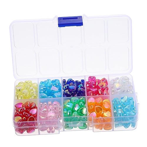 DECORNIJIA 1 Schachtel Farben Transparente Acrylherzperlen Lose Spacer Beads für DIY Schmuckherstellung Vielseitig für Armbänder Halsketten Anhänger Robustes Material Einzigartiges Design DECORNIJIA 1 Schachtel Farben Transparente Acrylherzperlen Lose Spacer Beads für DIY Schmuckherstellung Vielseitig für Armbänder Halsketten Anhänger Robustes Material Einzigartiges Design von DECORNIJIA