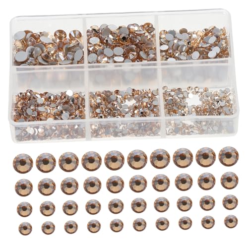 DECORNIJIA 1 Schachtel Flache Strass-accessoires Dekoration Rote Strasssteine ​​für Nägel Wohnung Nagel Diy Nail Art Zubehör Anhänger Für Nägel Nailart-strasssteine Maniküre-charme Glas von DECORNIJIA