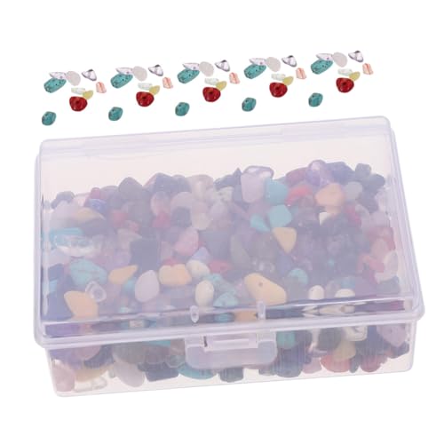 DECORNIJIA 1 Schachtel Unregelmäßige Naturstein Chipperlen Mischbox Schmuck Spacer Perlen für DIY Armband Halskette Basteln Natürliche Edelstein Mineralien Trommelsteine von DECORNIJIA