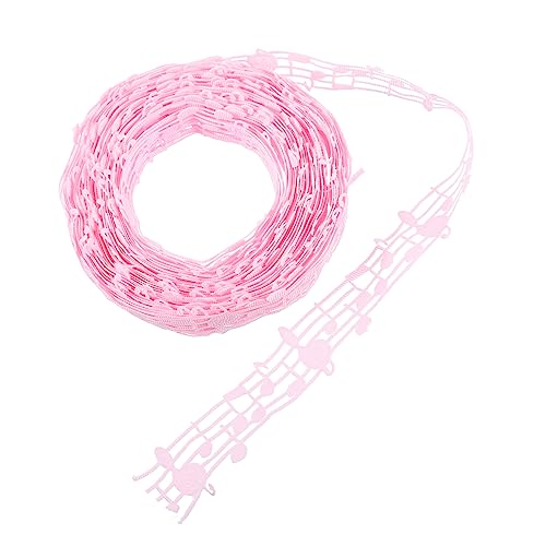 DECORNIJIA 10 Musiknotenband seidenband ribbon bandalletes dekoration party geschenkpakete Schottenband dekoratives Band Schleife Gold DIY-Bastelband Musikalisches Designband Polyester Rosa von DECORNIJIA