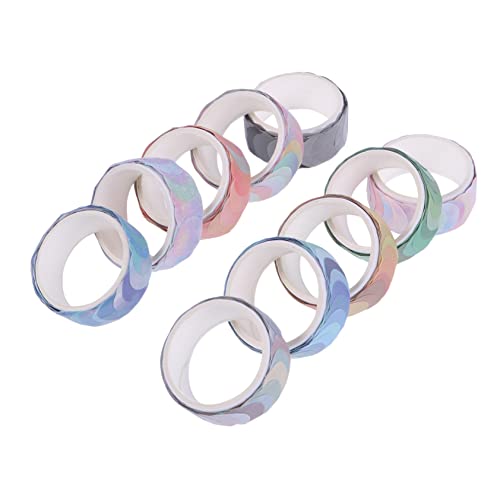 DECORNIJIA 10 Rollen Diy Washi Tape Dekoratives Klebeband Einfach zu Reißen für Scrapbooking Journaling Geschenkverpackung und Projekte Vielseitig Einsetzbar ohne Rückstände von DECORNIJIA