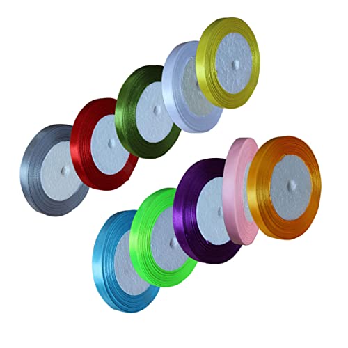 DECORNIJIA 10 Rollen Geschenkband Polyester Breit Militärgrün Neon und Zitronengelb für Hochzeiten Bastelarbeiten und Dekoration DECORNIJIA 10 Rollen Geschenkband Polyester Breit Militärgrün Neon und Zitronengelb für Hochzeiten Bastelarbeiten und Dekoration von DECORNIJIA