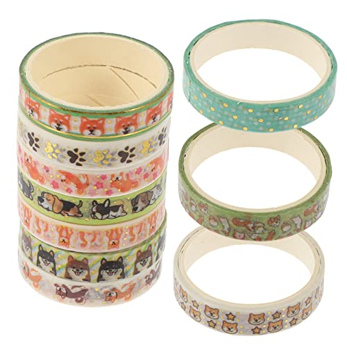 DECORNIJIA 10 Rollen Washi Tape mit Niedlichem Tierdesign Selbstklebende Dekorative Klebebänder für Journaling Scrapbooking und Bastelprojekte für Planer und DIY Anwendungen von DECORNIJIA